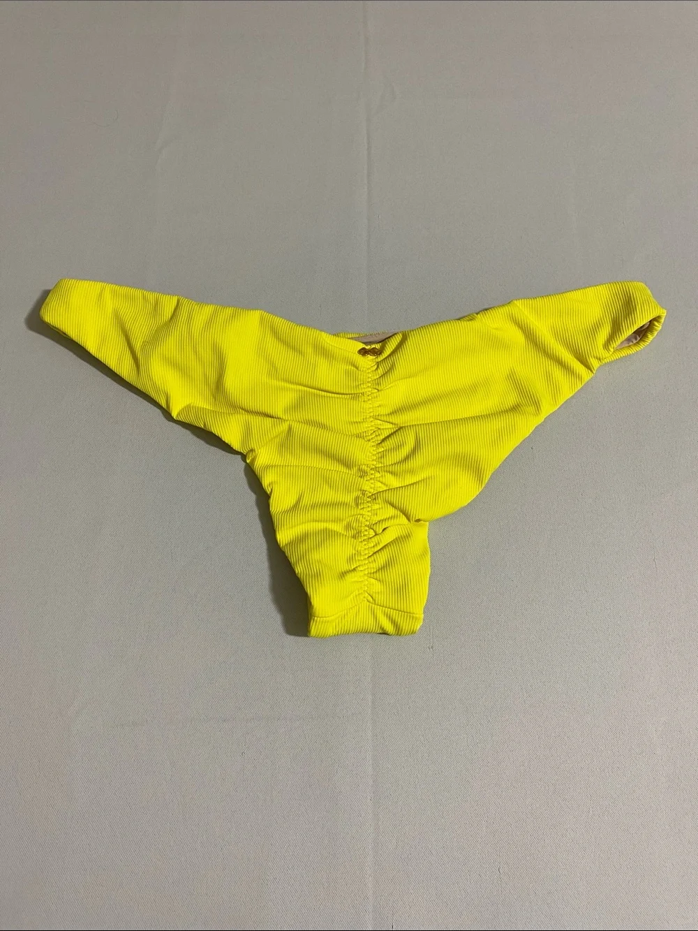 PILYQ Sub Basic Ruched Teeny Bikini Bottom Size L
